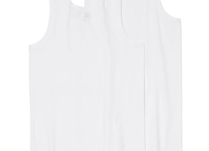 children's shirts basic stretch cotton - 2 pieces white