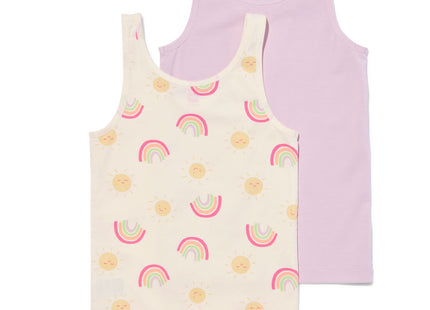 kinderhemden stretch katoen - 2 stuks lila  Dutchshopper