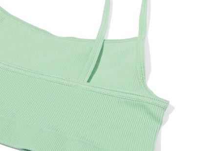 children's soft tops seamless with ribs - 2 pieces green