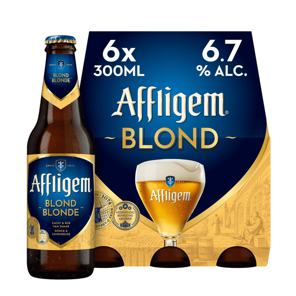 Affligem Blonde beer bottle