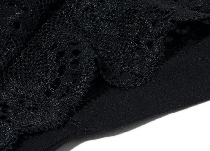 women's thong micro lace black