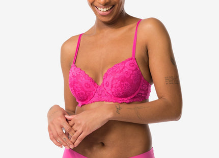 dames brazilian micro met kant felroze