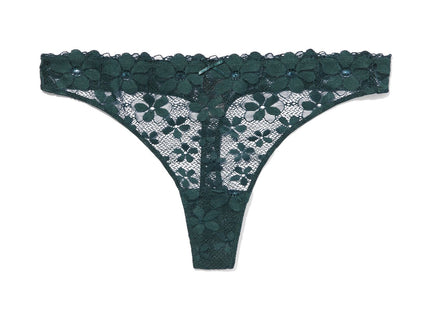 women's thong with green lace