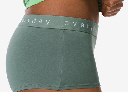 women's shorts high stretch cotton dark green