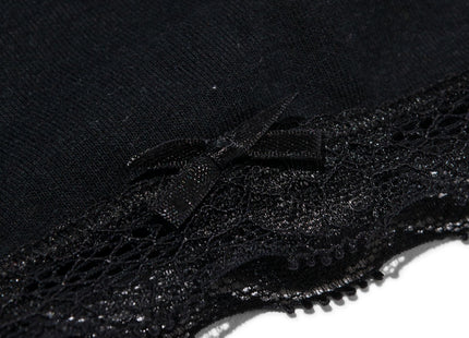 women's briefs stretch cotton/lace black