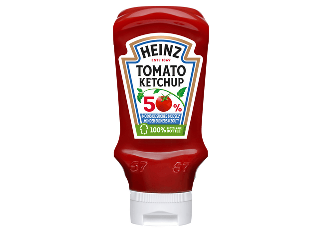 Heinz Ketchup 50% minder suikers en zout