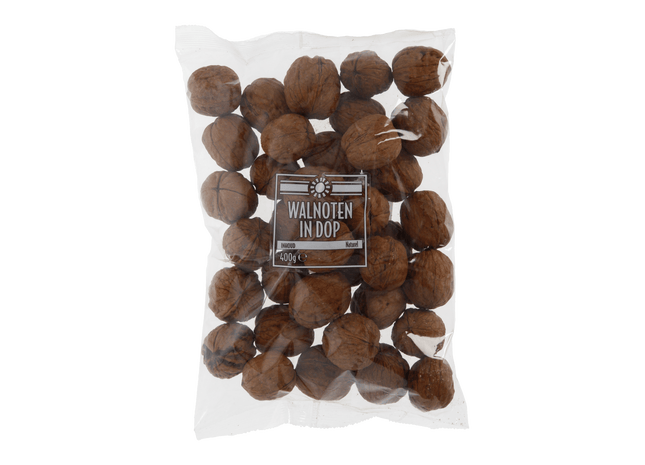 Neutraal Walnoten in dop ongebrand