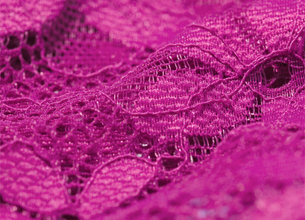 women's brazilian with lace bright pink