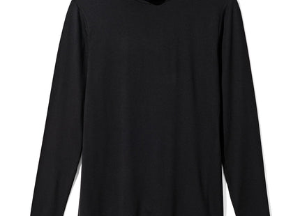 ladies thermal shirt with turtleneck black