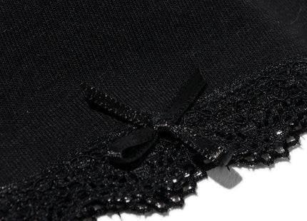 ladies brazilian cotton with lace black