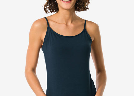 women's shirt spaghetti straps dark blue