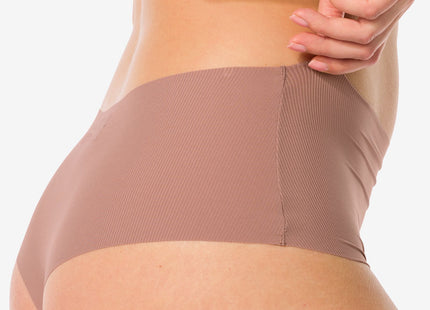 ladies waist thong micro rib light brown