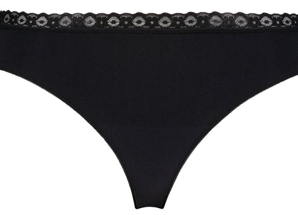 women's thong seamless lace black