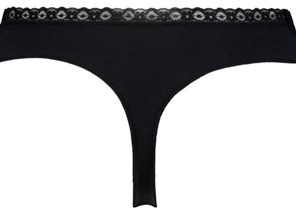 women's thong seamless lace black