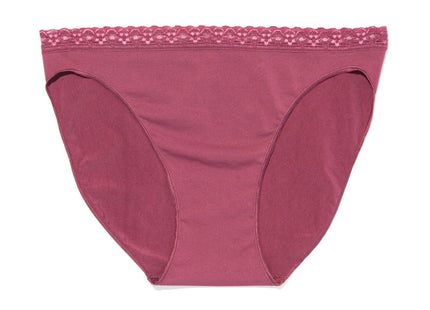 women's briefs seamless with lace micro dark pink