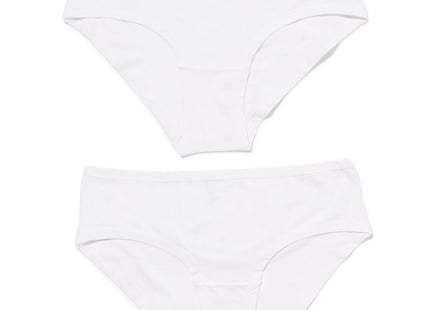 ladies hipsters stretch cotton - 2 pieces white
