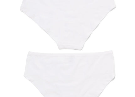 ladies hipsters stretch cotton - 2 pieces white
