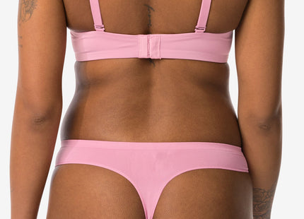 women's thong seamless micro pink