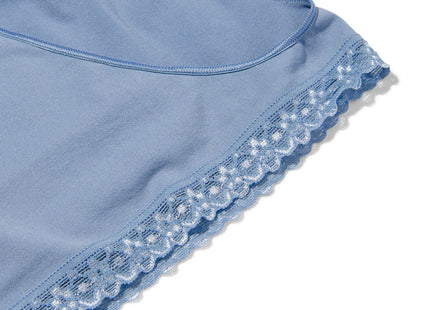 ladies briefs seamless with lace blue