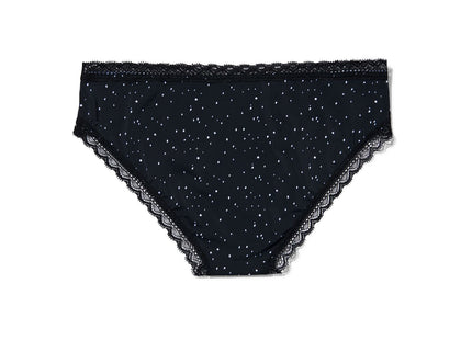 ladies hipster micro with lace black