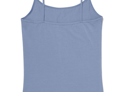 women's shirt spaghetti straps cotton/stretch blue