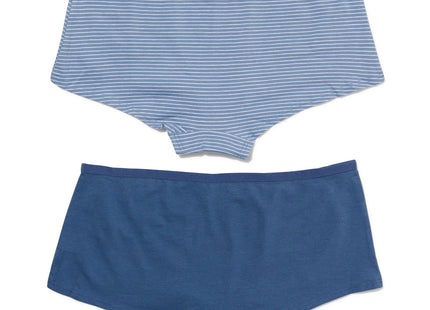 women's shorties stretch cotton - 2 pieces blue