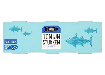 Vis Marine Tonijnstukken in water MSC 3-pack