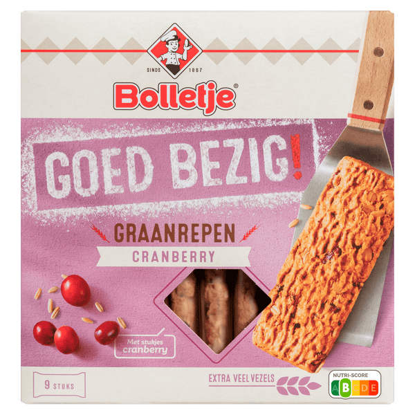 Bolletje Knusprige Getreideriegel mit Cranberry