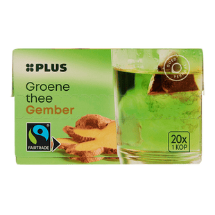 Groene thee gember 1.5 gram Fairtrade