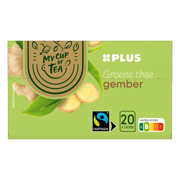 Green tea ginger 1.5 gram Fairtrade