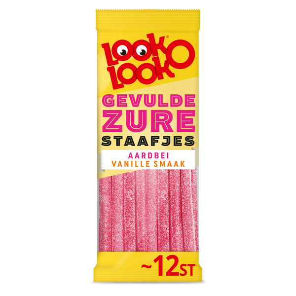 Look o Look Zure staafjes aardbei/vanillesmaak