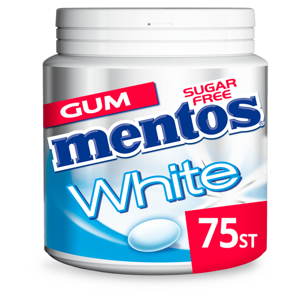 Mentos Kaugummi Weißer süßer Mintgeschmack