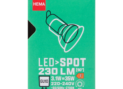 led spot clear GU10 3.1W 230lm