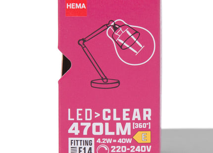 led ball clear E27 2.4W 470lm dim