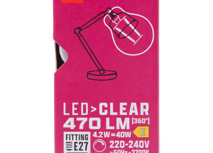 led ball clear E27 2.4W 470lm dim