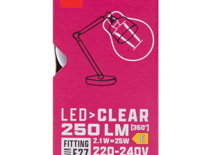 led kogel clear E27 2.1W 250lm