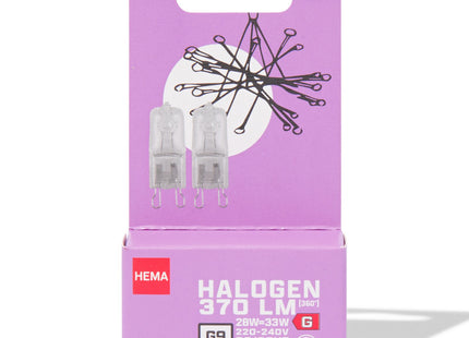 halogeen G9 28W 370lm dim - 2 stuks