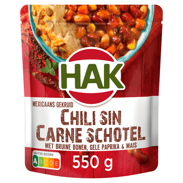 Hak Chili sin carne schotel