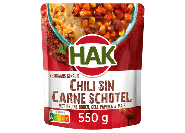 Hak Chili sin carne schotel