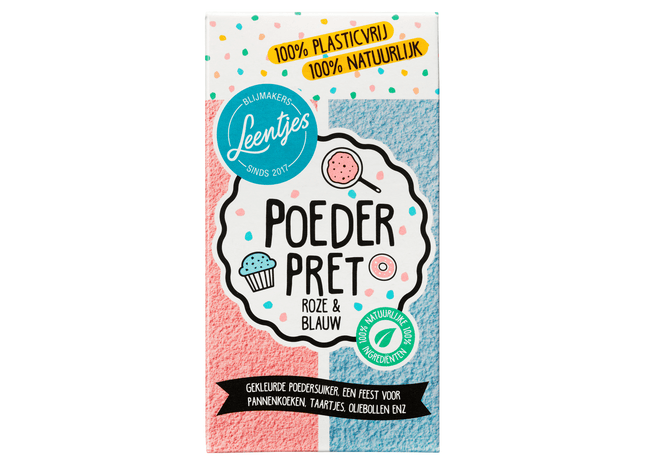 Leentjes Poederpret rosa/blau