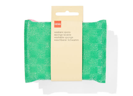 washable sponges green/pink/blue 9x12x2 - 3 pieces