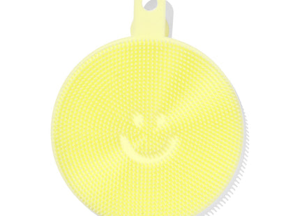 silicone cleaning sponge Ø10cm yellow