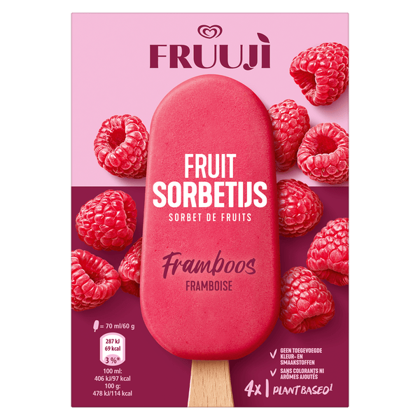 Ola Fruuji sorbetijs framboos