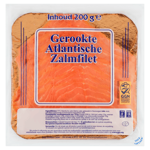 Neutraal Gerookte Atlantische zalmfilet
