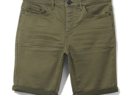 men's shorts jog denim army green