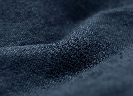 men's shirt with linen dark blue