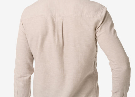 men's shirt with linen beige