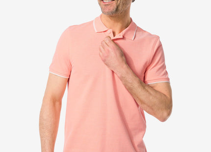 men's polo pique pink