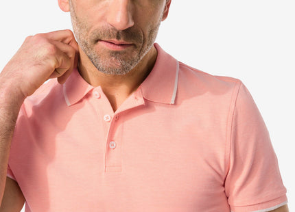 men's polo pique pink