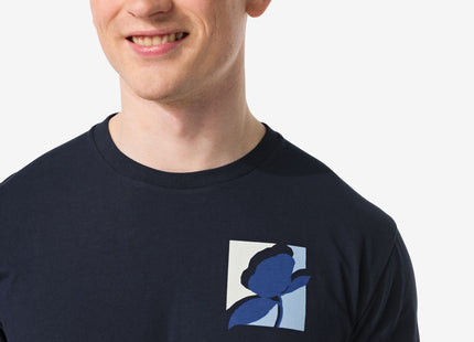 men's t-shirt with back print dark blue